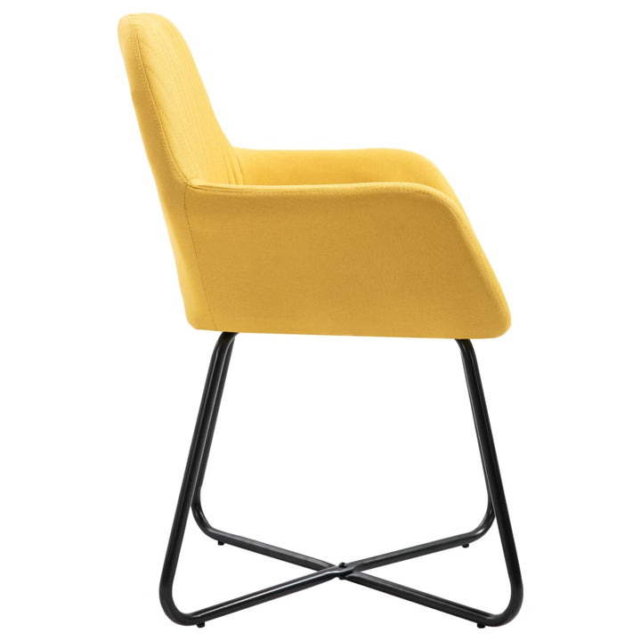 Eetkamerstoelen 2 st stof geel - Griffin Retail