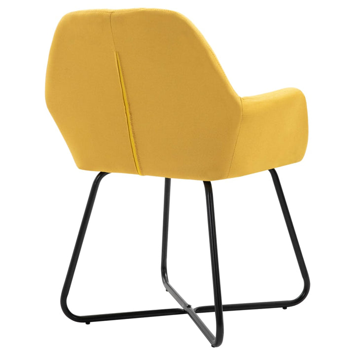 Eetkamerstoelen 2 st stof geel - Griffin Retail