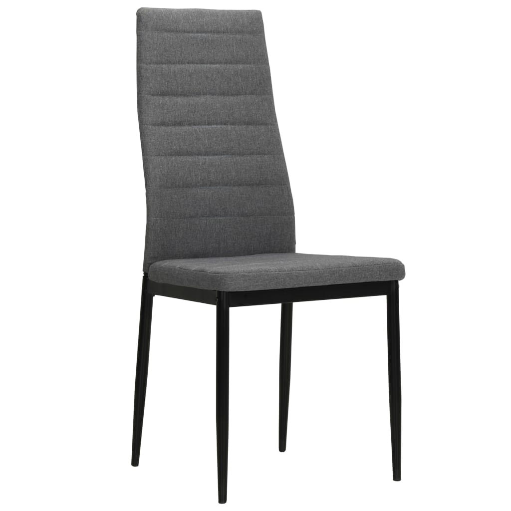 Eetkamerstoelen 2 st stof lichtgrijs - Griffin Retail