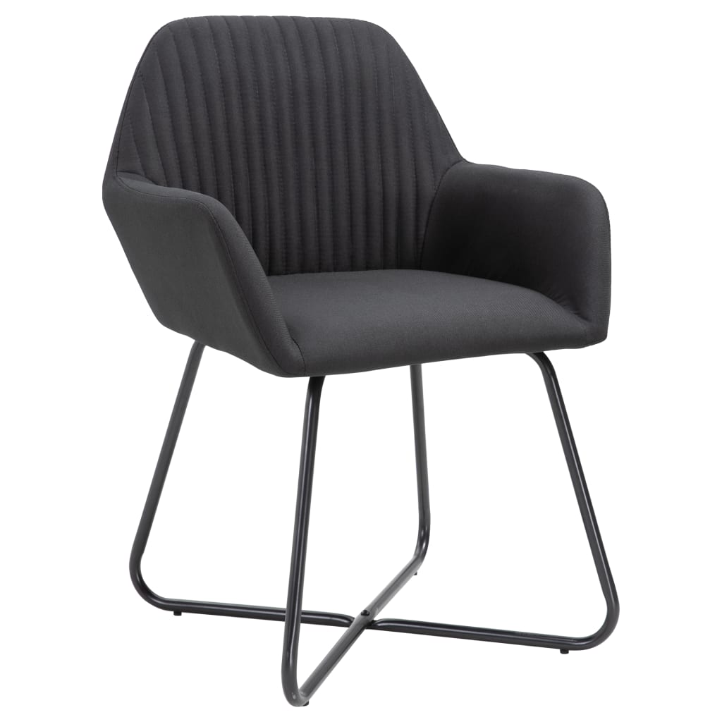 Eetkamerstoelen 2 st stof zwart - Griffin Retail