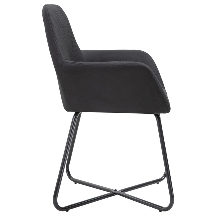 Eetkamerstoelen 2 st stof zwart - Griffin Retail