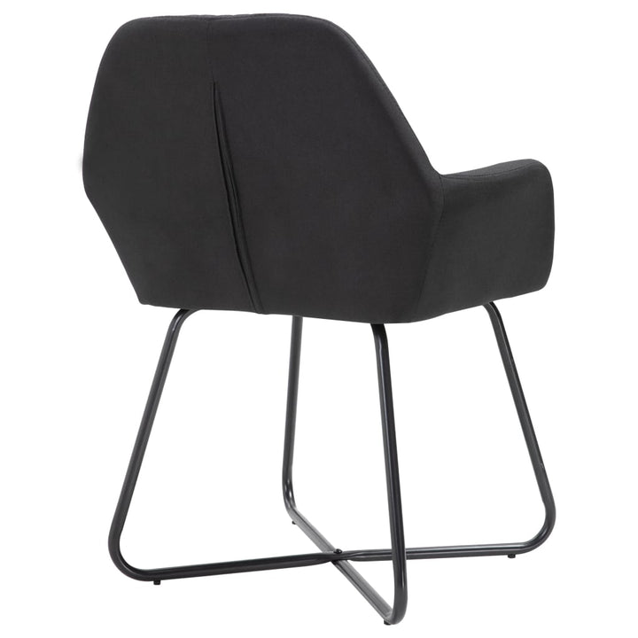 Eetkamerstoelen 2 st stof zwart - Griffin Retail