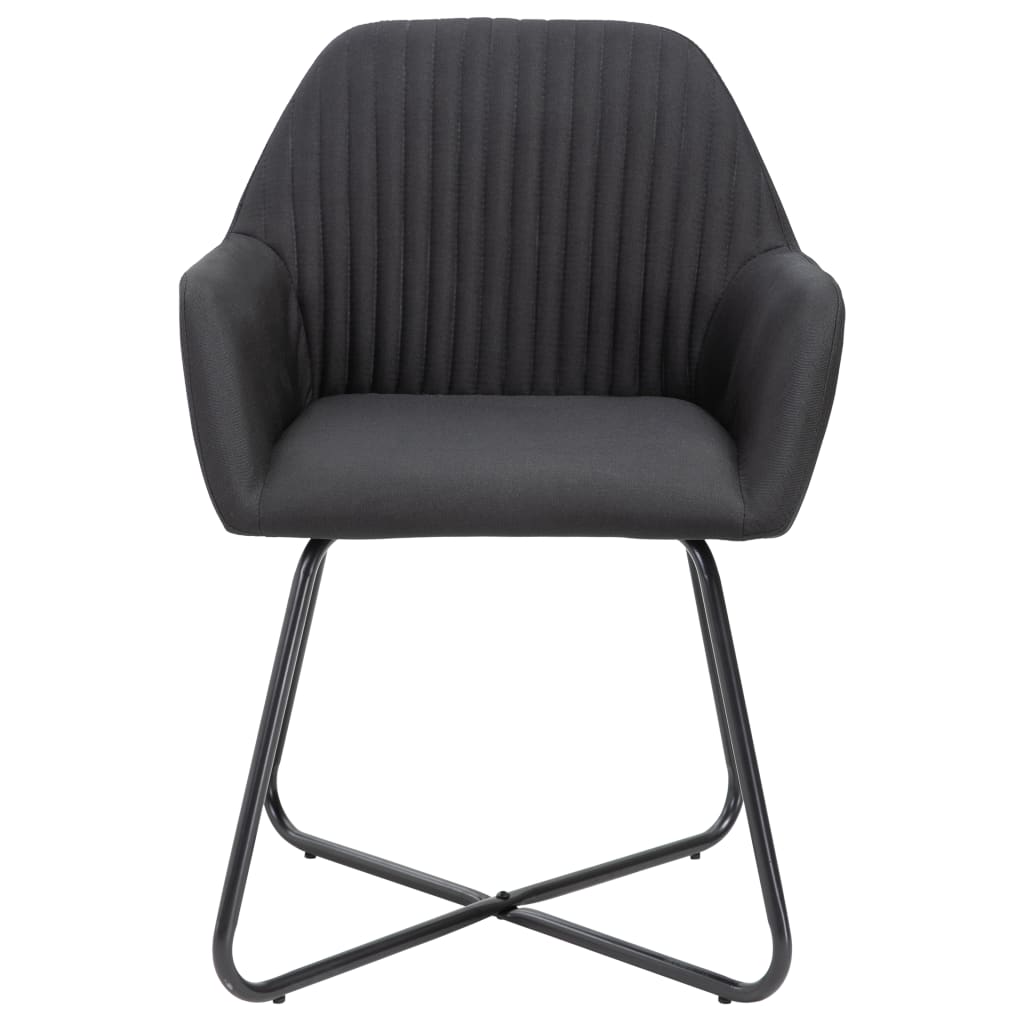 Eetkamerstoelen 2 st stof zwart - Griffin Retail