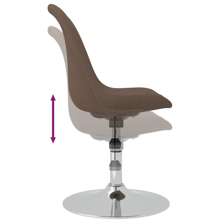 Eetkamerstoelen 4 st draaibaar stof taupe - Griffin Retail