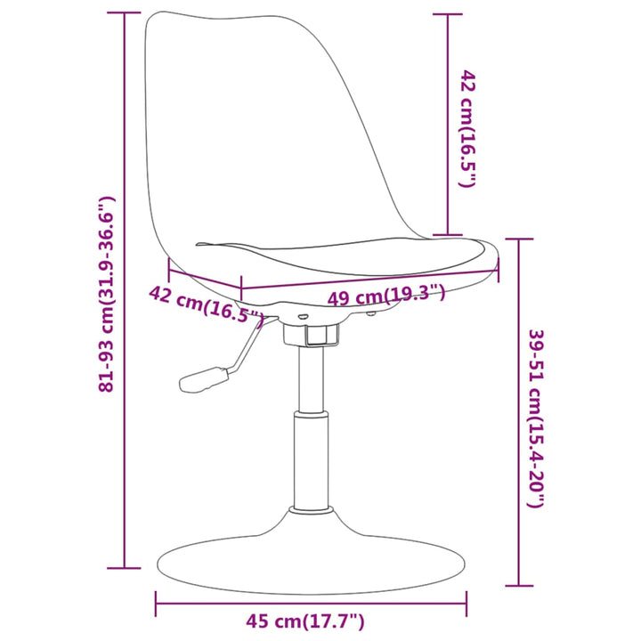 Eetkamerstoelen 4 st draaibaar stof taupe - Griffin Retail