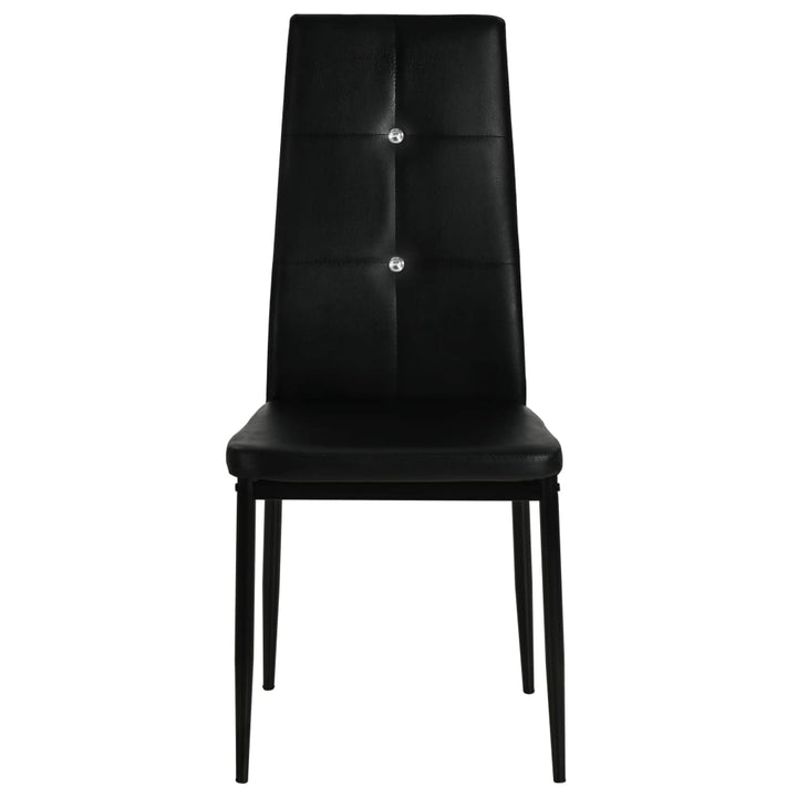 Eetkamerstoelen 4 st kunstleer zwart - Griffin Retail