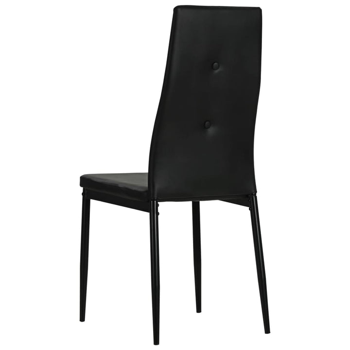 Eetkamerstoelen 4 st kunstleer zwart - Griffin Retail