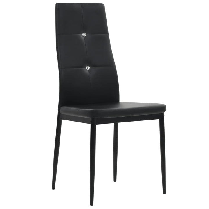 Eetkamerstoelen 4 st kunstleer zwart - Griffin Retail