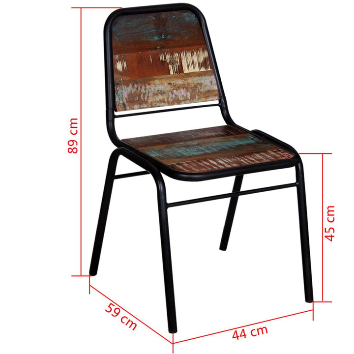 Eetkamerstoelen 4 st massief gerecycled hout - Griffin Retail