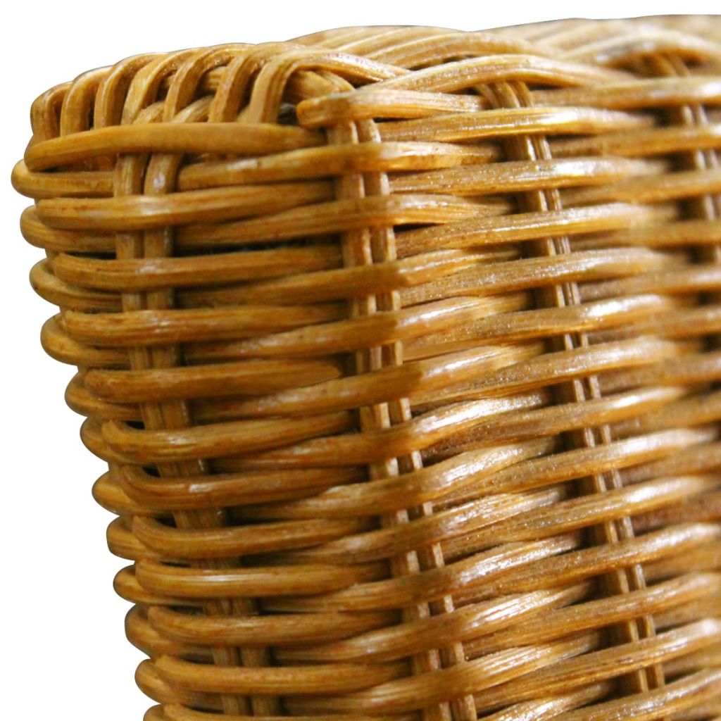 Eetkamerstoelen 4 st natuurlijk rattan bruin - Griffin Retail