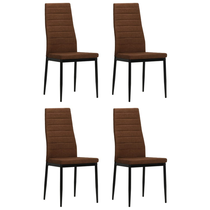 Eetkamerstoelen 4 st stof bruin - Griffin Retail