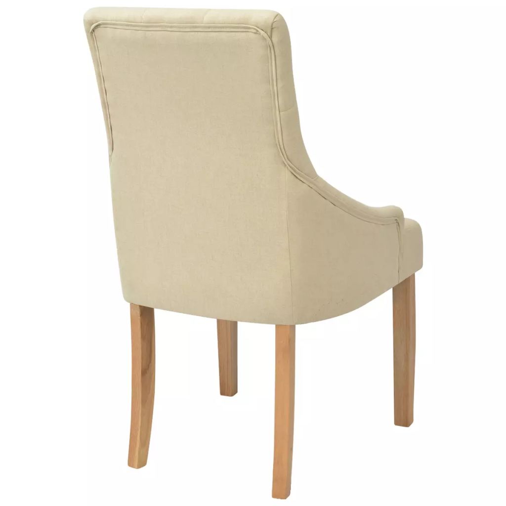 Eetkamerstoelen 4 st stof crème - Griffin Retail