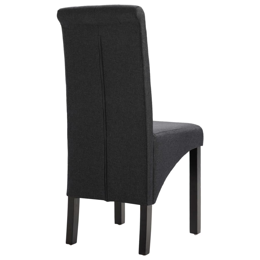 Eetkamerstoelen 4 st stof donkergrijs - Griffin Retail