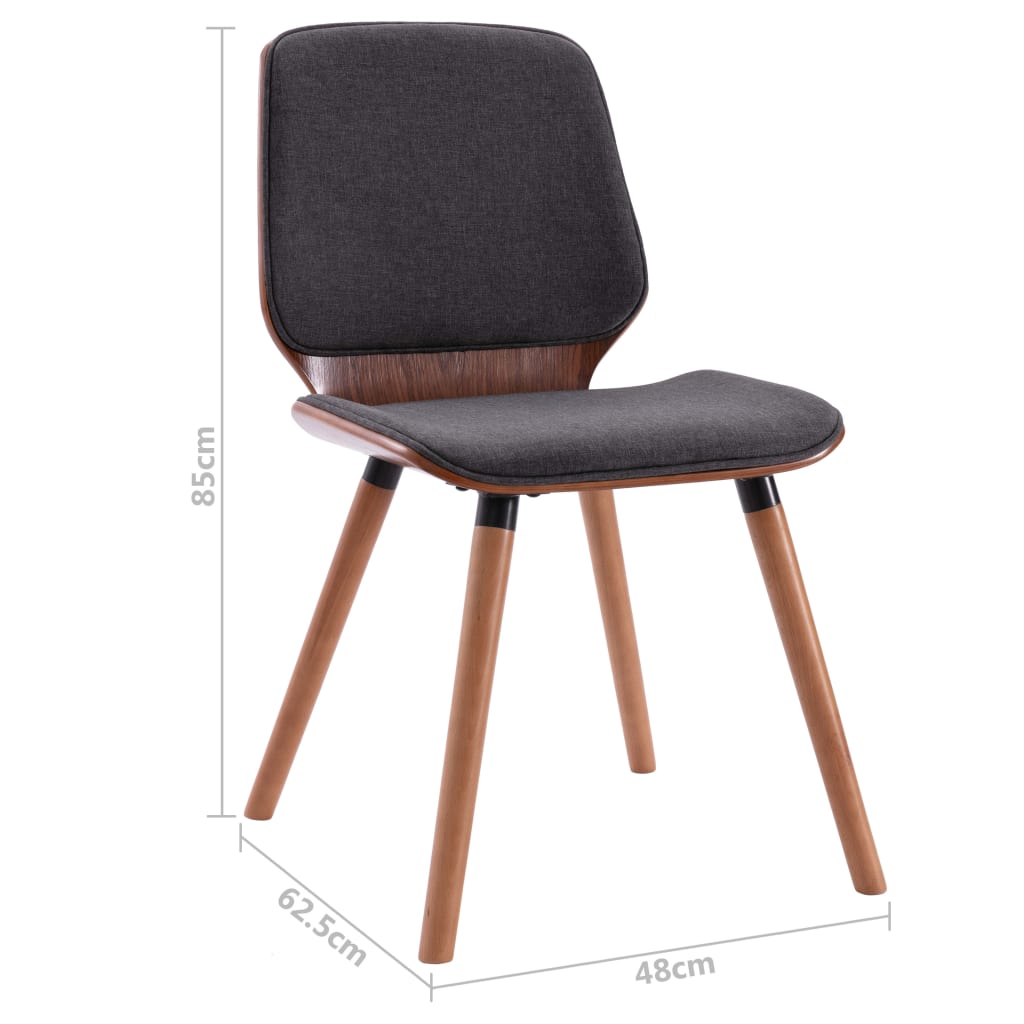 Eetkamerstoelen 4 st stof grijs - Griffin Retail