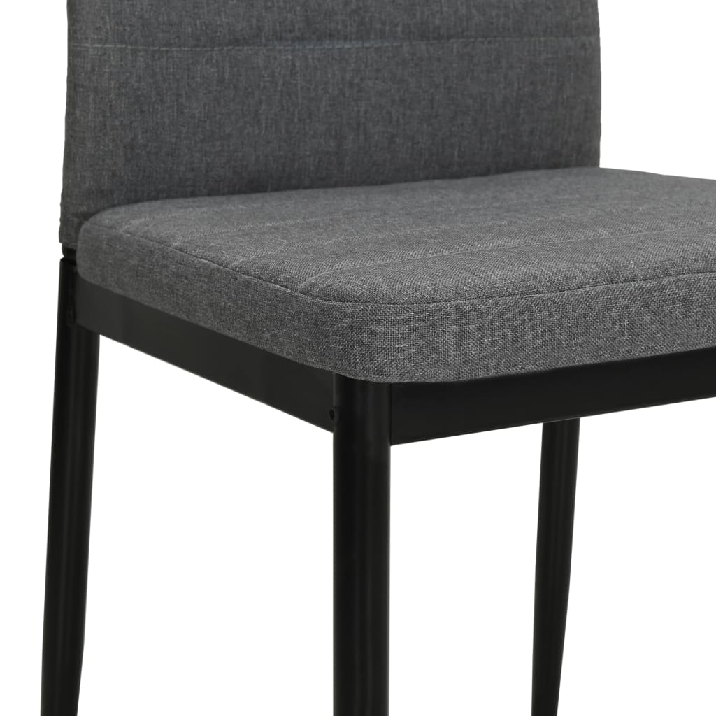 Eetkamerstoelen 4 st stof lichtgrijs - Griffin Retail