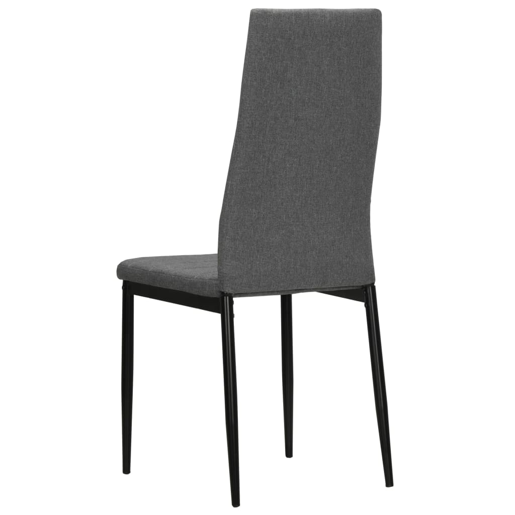 Eetkamerstoelen 4 st stof lichtgrijs - Griffin Retail