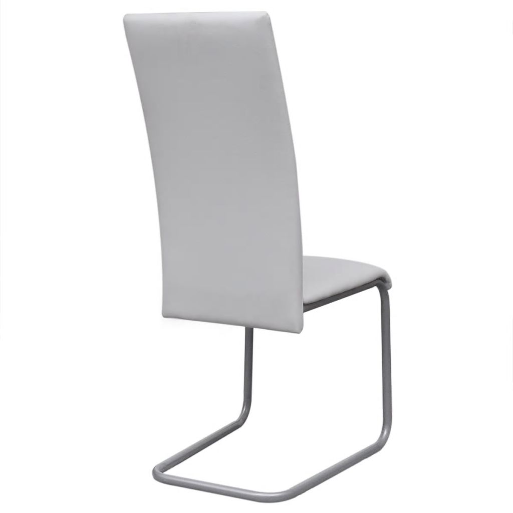 Eetkamerstoelen 6 st kunstleer wit - Griffin Retail