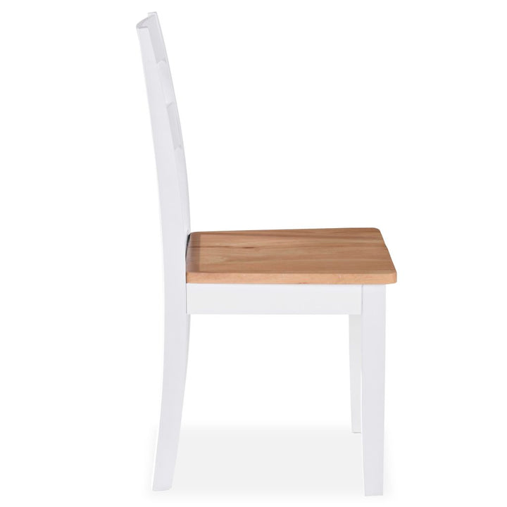 Eetkamerstoelen 6 st massief rubberwood wit - Griffin Retail