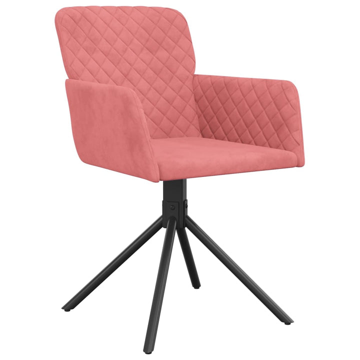 Eetkamerstoelen draaibaar 2 st fluweel roze - Griffin Retail