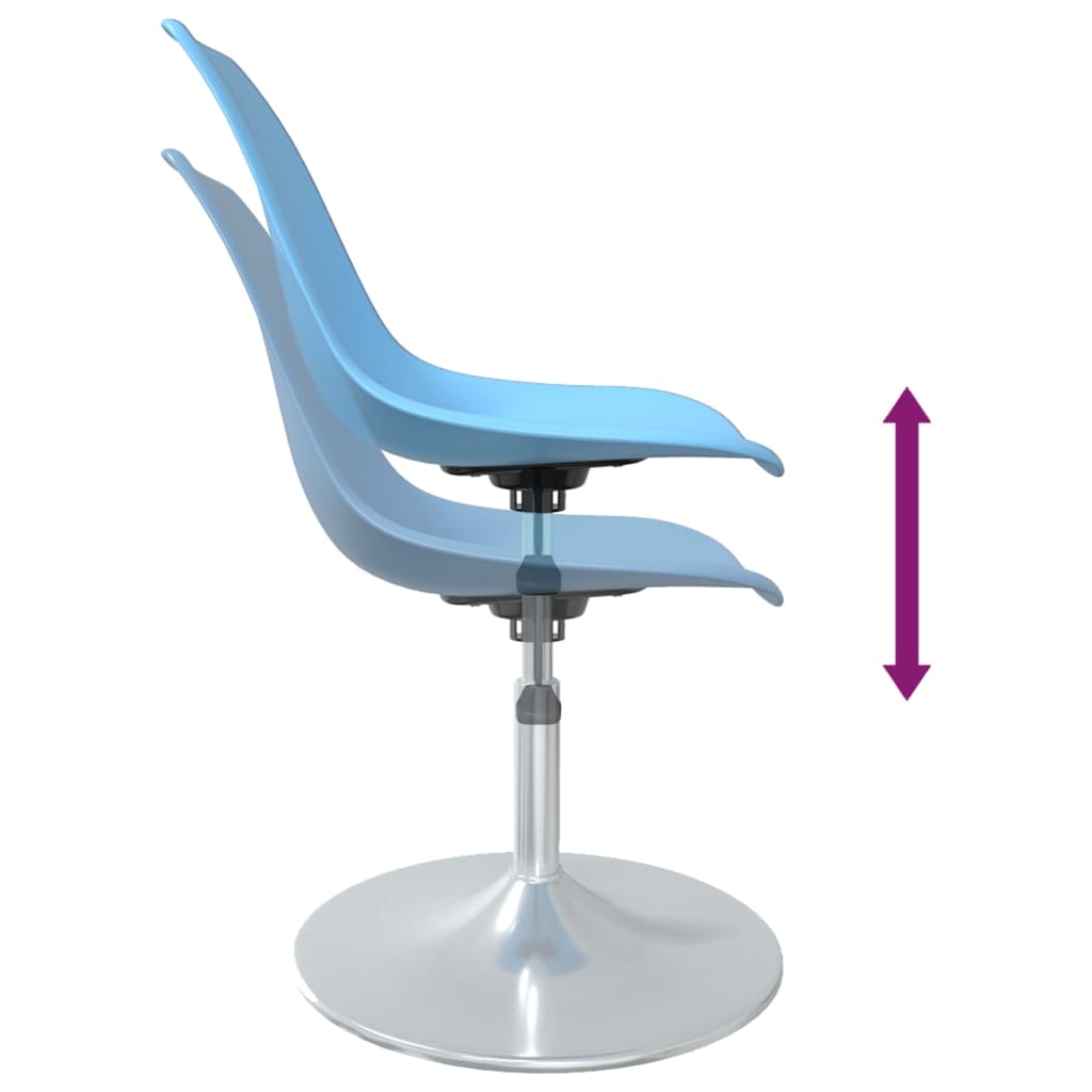 Eetkamerstoelen draaibaar 4 st PP blauw - Griffin Retail