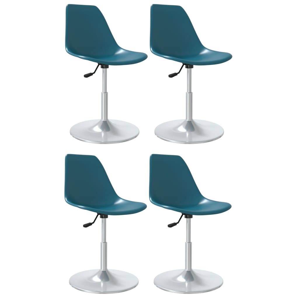 Eetkamerstoelen draaibaar 4 st PP turquoise - Griffin Retail