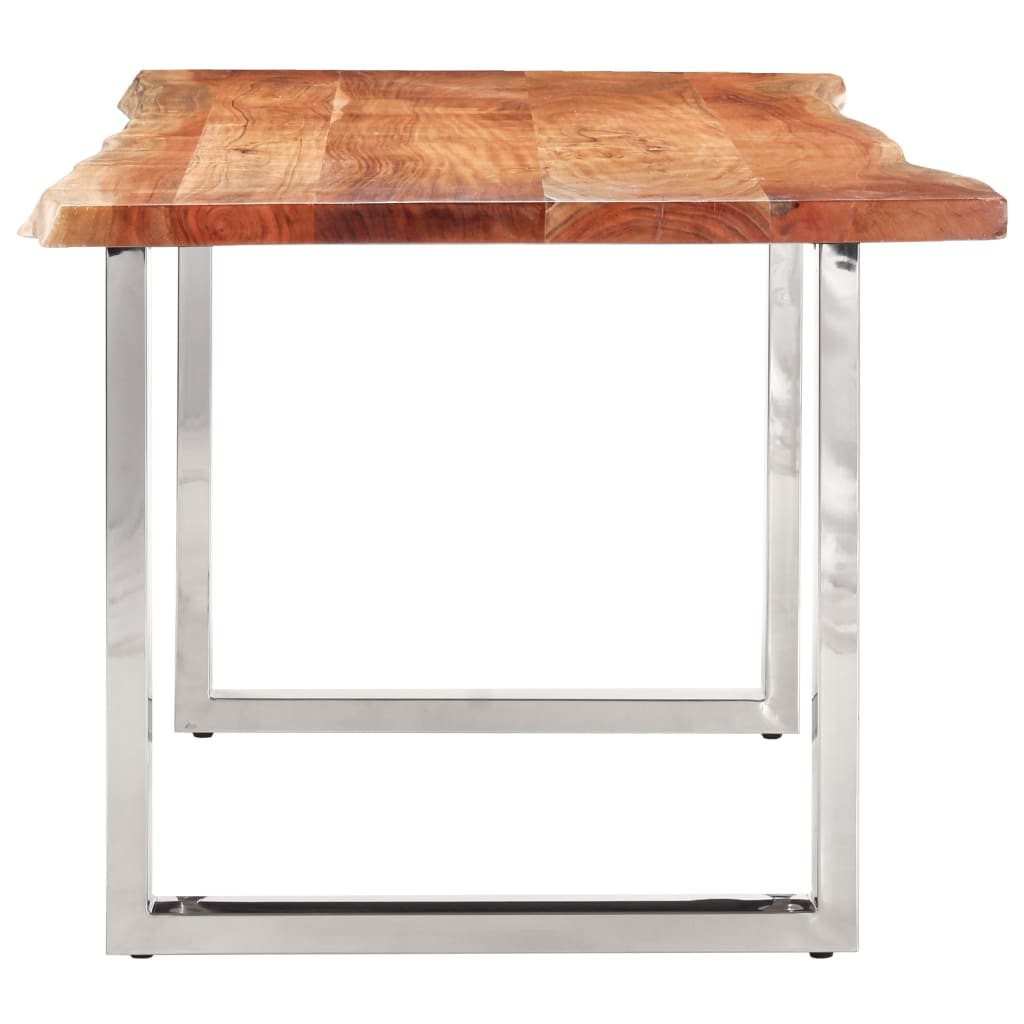 Eetkamertafel met natuurlijke randen 3,8 cm 200 cm acaciahout - Griffin Retail