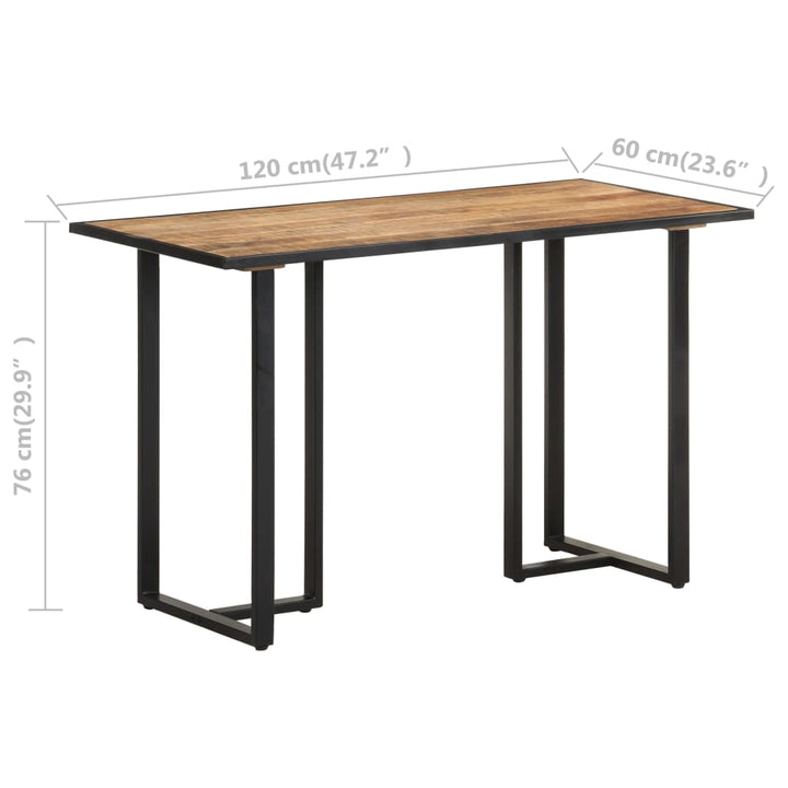 Eettafel 120 cm ruw mangohout - Griffin Retail