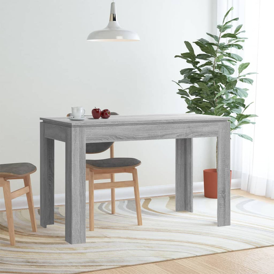 Eettafel 120x60x76 cm bewerkt hout grijs sonoma eikenkleurig - Griffin Retail