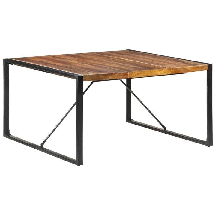 Eettafel 140x140x75 cm massief hout met sheesham afwerking - Griffin Retail