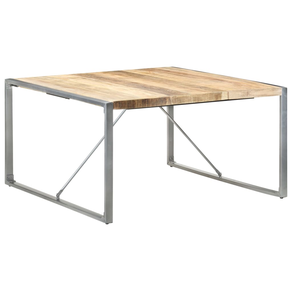 Eettafel 140x140x75 cm ruw mangohout - Griffin Retail