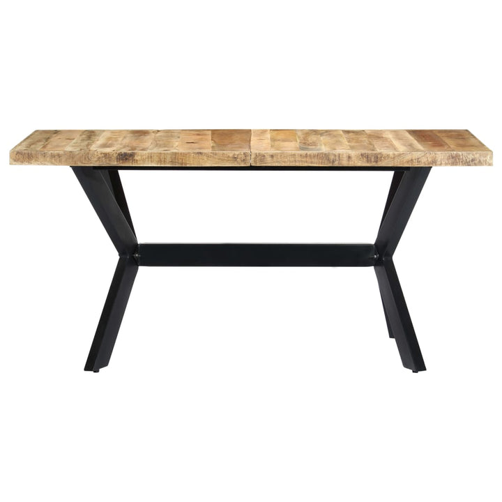 Eettafel 140x70x75 cm massief ruw mangohout - Griffin Retail