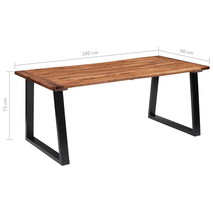 Eettafel 180x90cm massief acaciahout - Griffin Retail