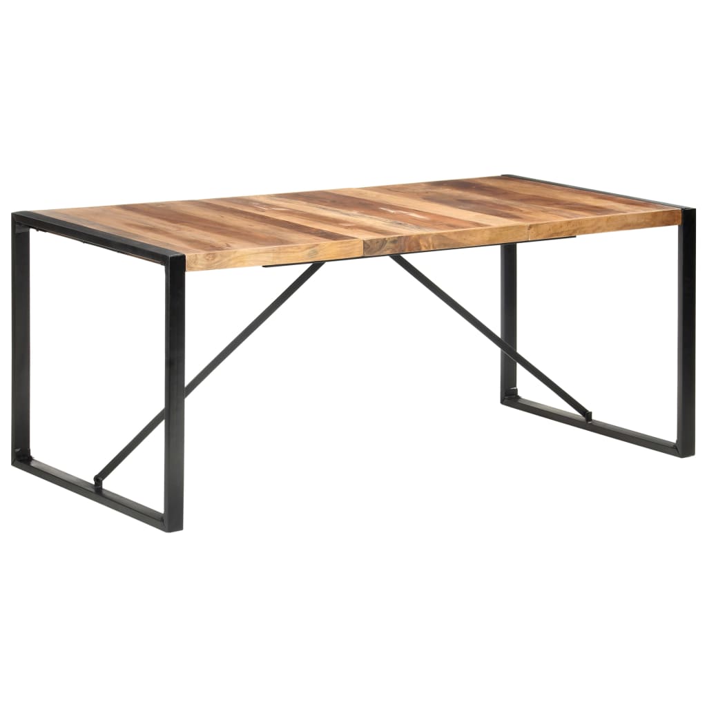 Eettafel 180x90x75 cm massief hout met sheesham afwerking - Griffin Retail