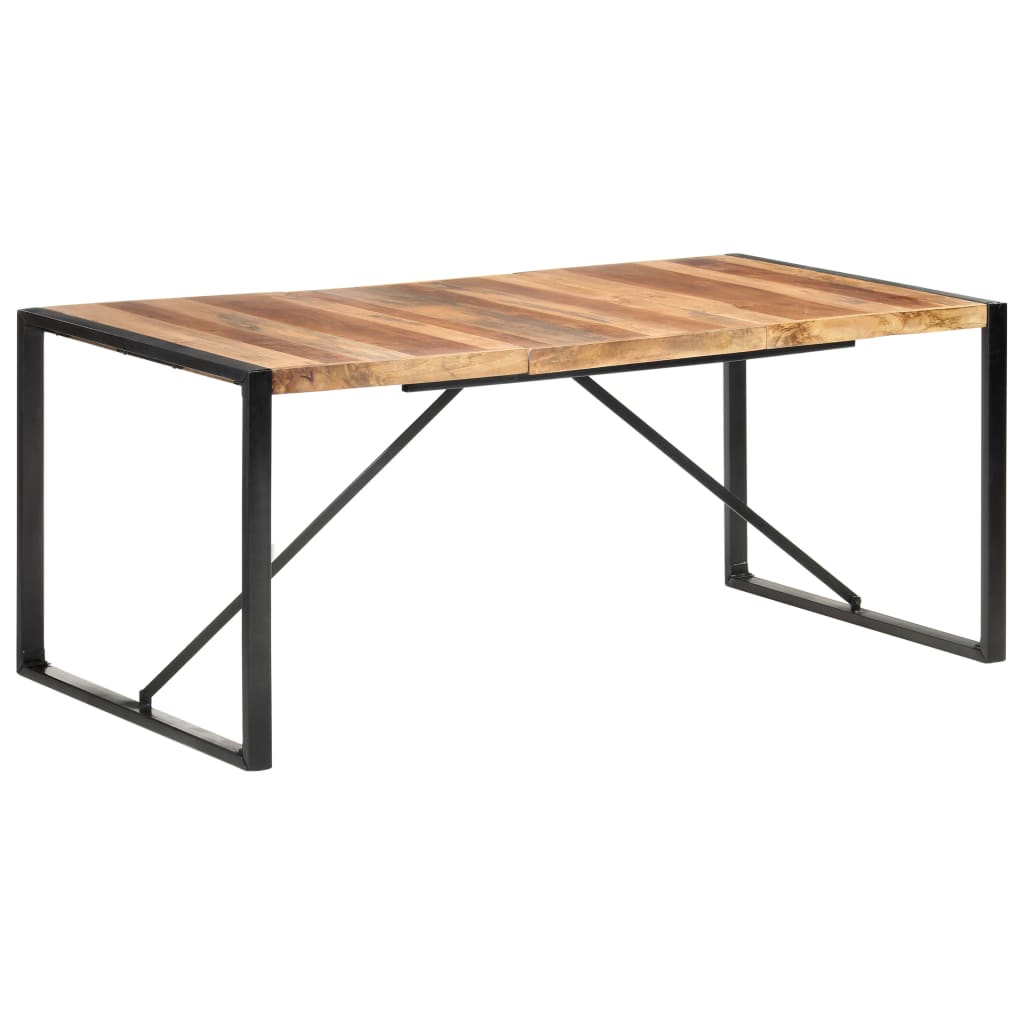 Eettafel 180x90x75 cm massief hout met sheesham afwerking - Griffin Retail