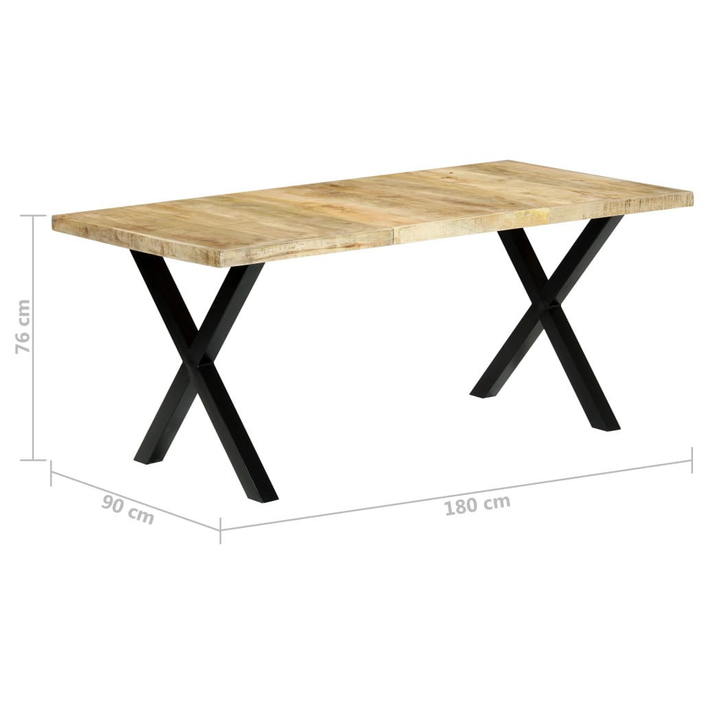 Eettafel 180x90x76 cm massief mangohout - Griffin Retail