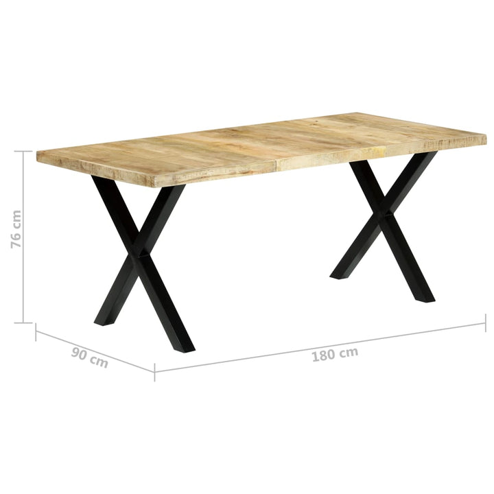 Eettafel 180x90x76 cm massief mangohout - Griffin Retail