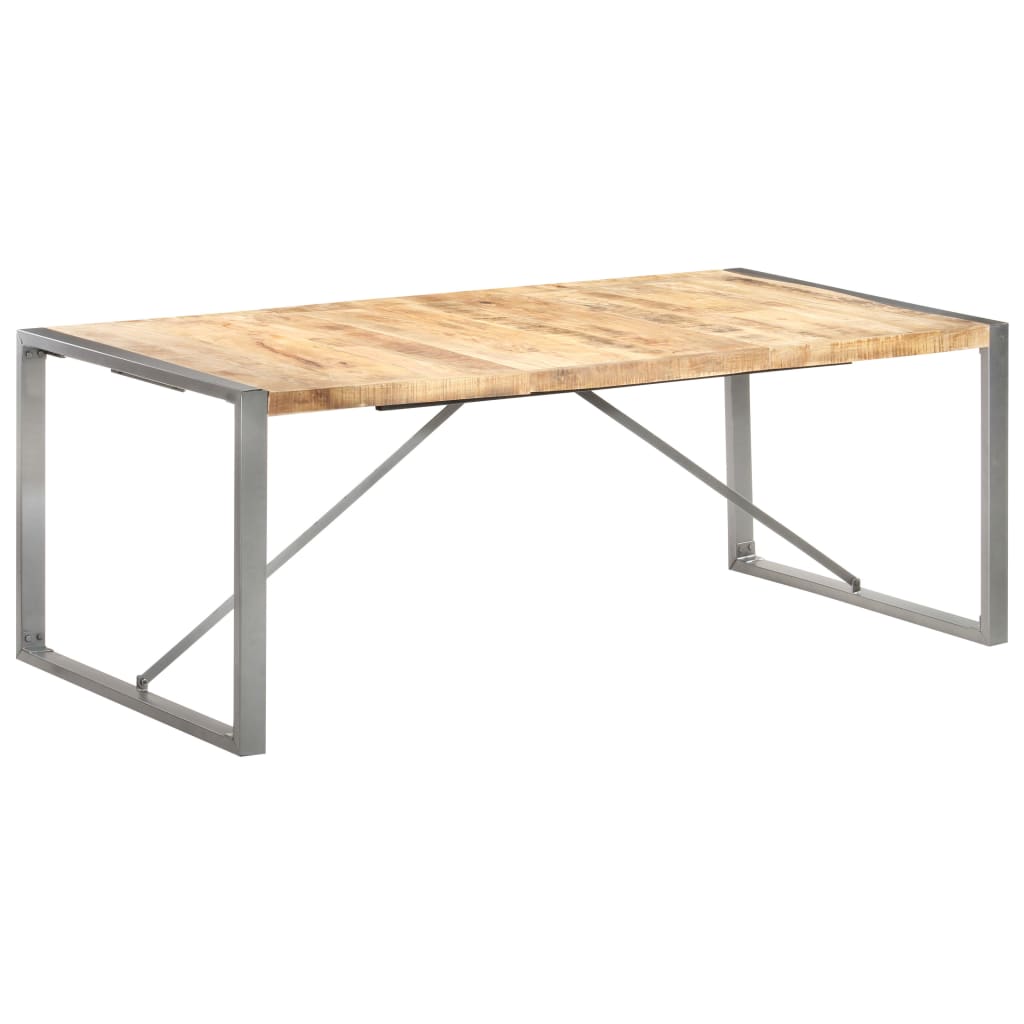 Eettafel 200x100x75 cm massief ruw mangohout - Griffin Retail