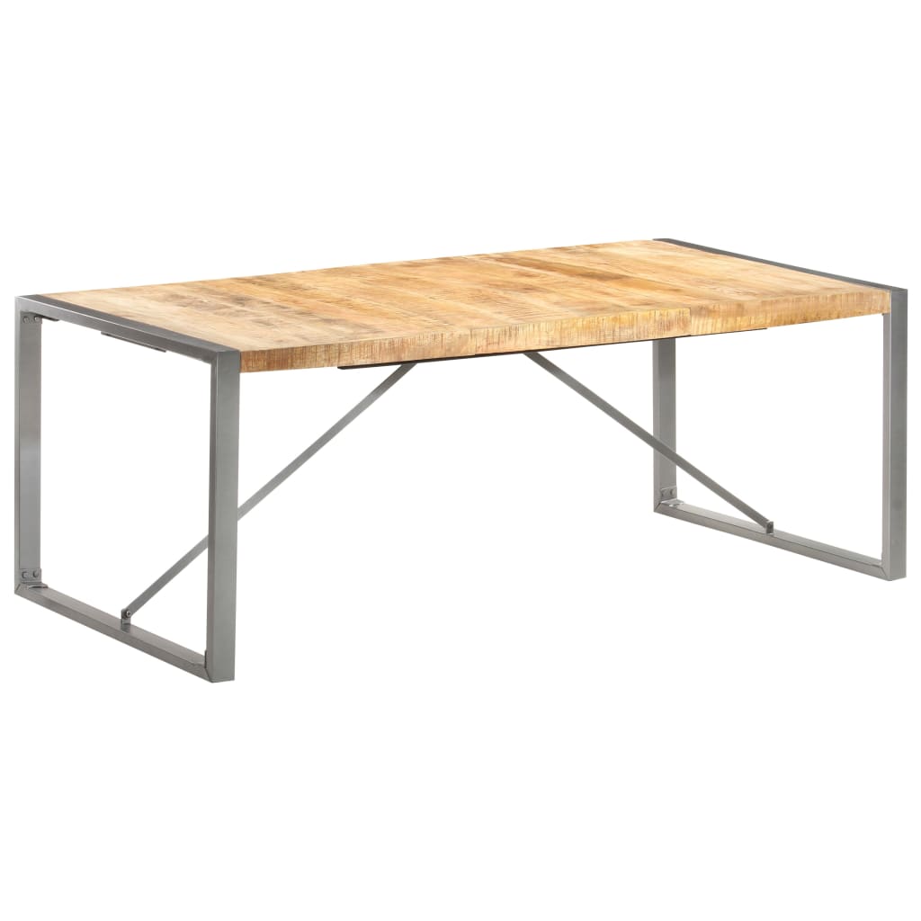 Eettafel 200x100x75 cm massief ruw mangohout - Griffin Retail