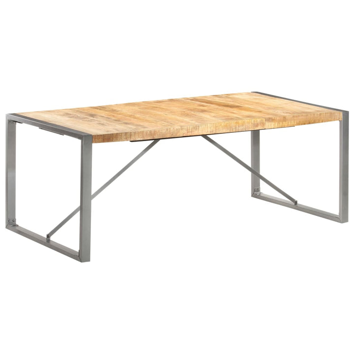 Eettafel 200x100x75 cm massief ruw mangohout - Griffin Retail