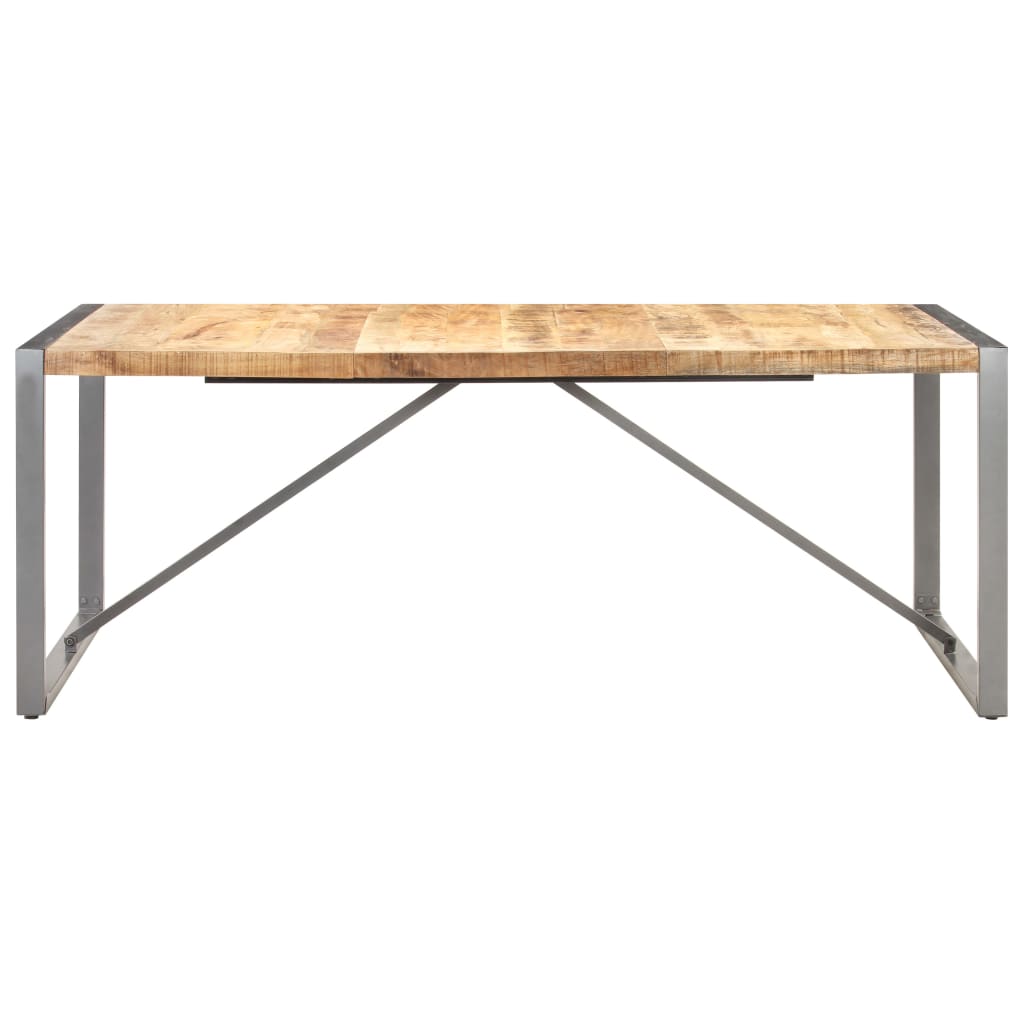 Eettafel 200x100x75 cm massief ruw mangohout - Griffin Retail