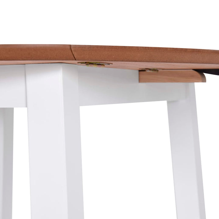 Eettafel inklapbaar rond MDF wit - Griffin Retail