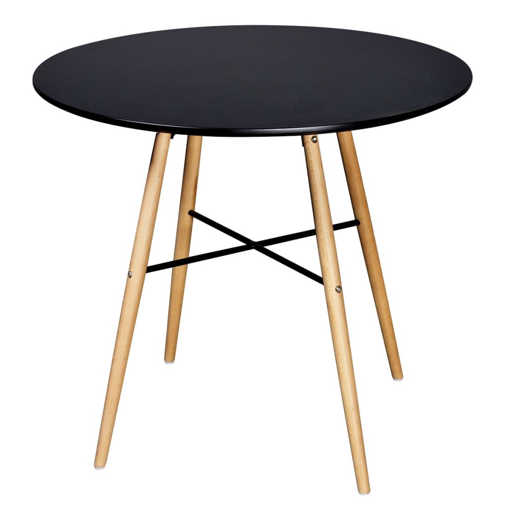 Eettafel rond MDF zwart - Griffin Retail