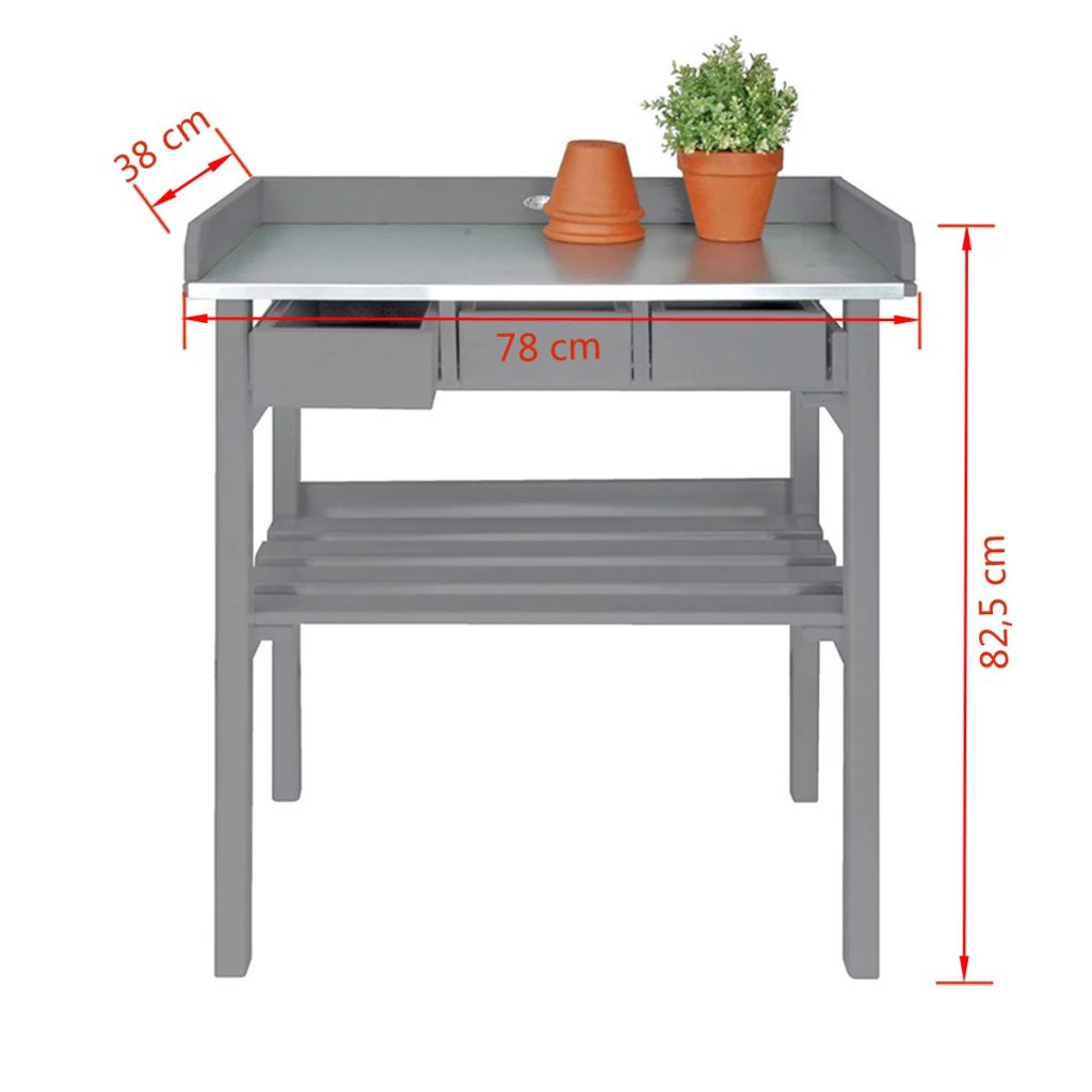 Esschert Design tuinwerktafel grijs CF29G - Griffin Retail