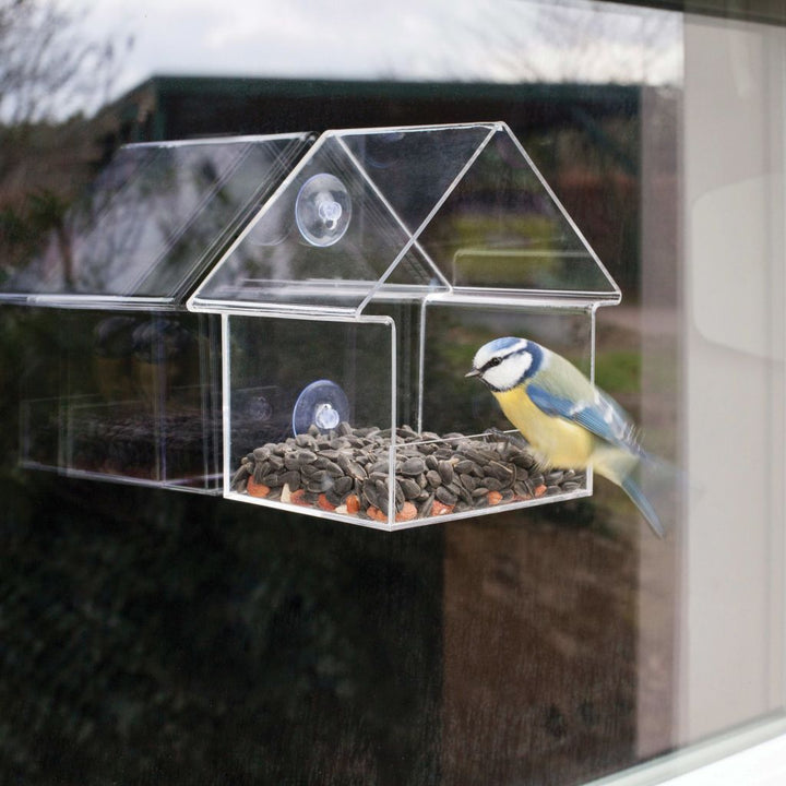 Esschert Design Voederhuisje voor het raam acryl 15x10x15,3 cm FB370 - Griffin Retail