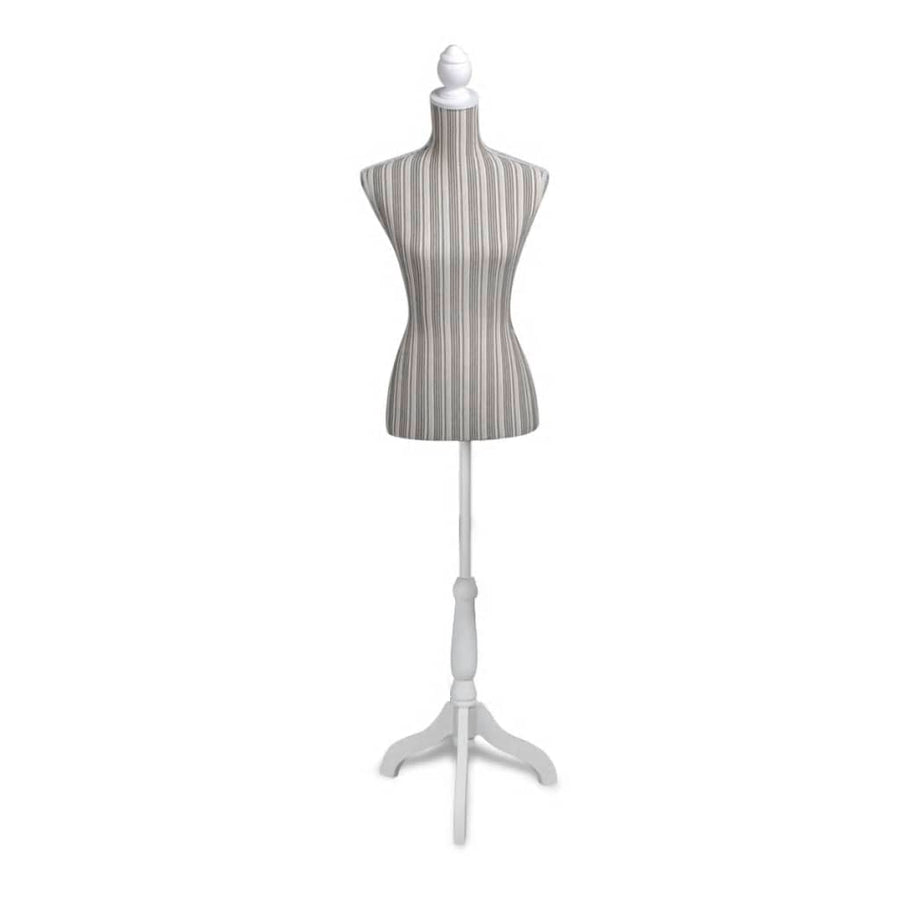 Etalagepop torso vrouw katoen linnen met strepen - Griffin Retail