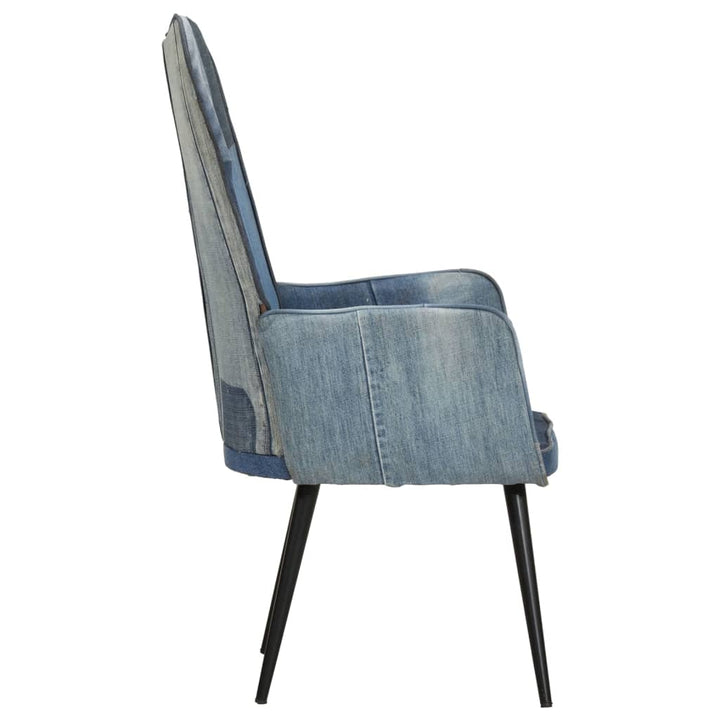 Fauteuil canvas denim patchwork - Griffin Retail