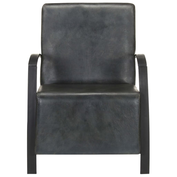 Fauteuil echt leer verweerd grijs - Griffin Retail