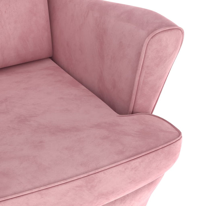 Fauteuil fluweel roze - Griffin Retail