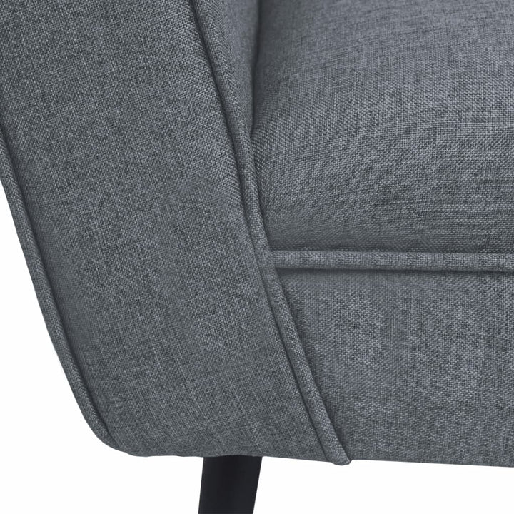 Fauteuil staal en stof lichtgrijs - Griffin Retail