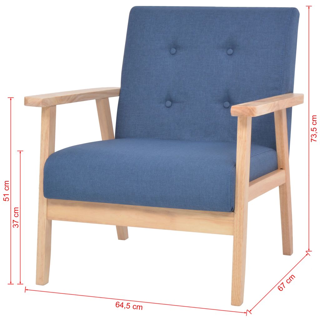 Fauteuil stof blauw - Griffin Retail